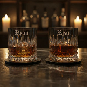 Waterford Lismore Connoisseur Diamond Straight Sided Tumblers, 6oz, Set of 2 lifetime engraving