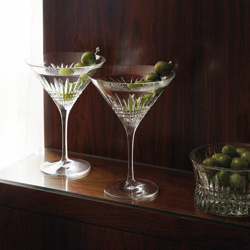 Waterford Lismore Diamond 9oz Martini Glasses, Set of 2 lifetime engraving