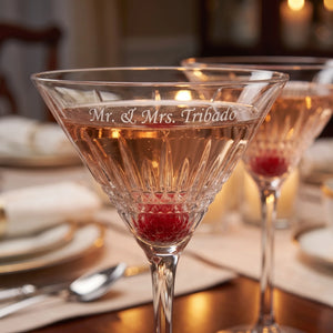 Waterford Lismore Diamond Martini Glasses, 7oz, Set of 2 lifetime engraving