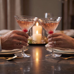 Waterford Lismore Diamond Martini Glasses, 7oz, Set of 2 lifetime engraving
