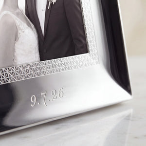 Waterford Lismore Diamond Silver 5x7 Picture Frame