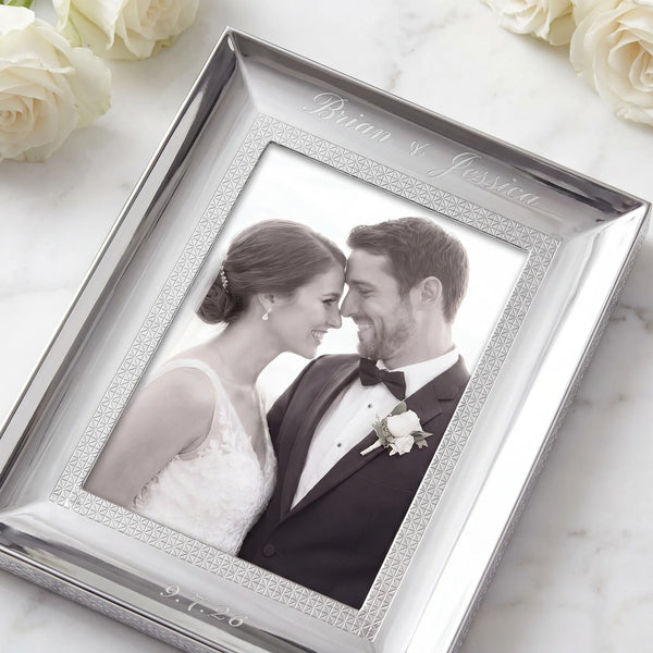 Waterford Lismore Diamond Silver 5x7 Picture Frame