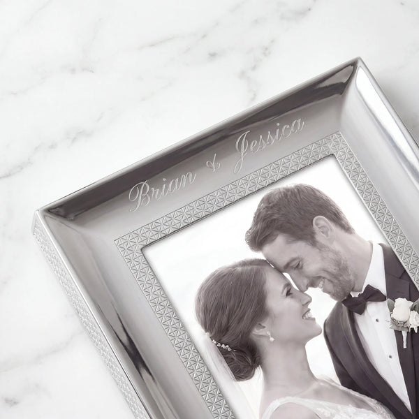 Waterford Lismore Diamond Silver 5x7 Picture Frame