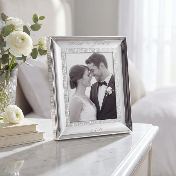 Waterford Lismore Diamond Silver 5x7 Picture Frame