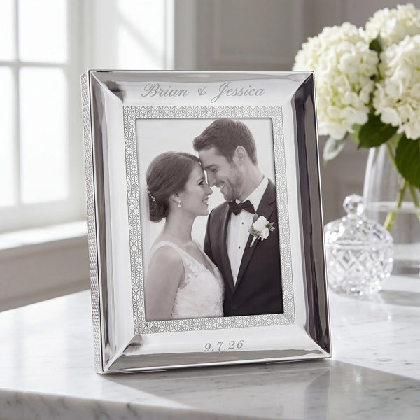 Waterford Lismore Diamond Silver 5x7 Picture Frame
