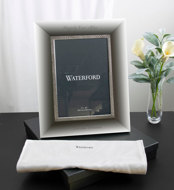 Waterford Lismore Diamond Silver Picture Frame, 8x10 lifetime engraving