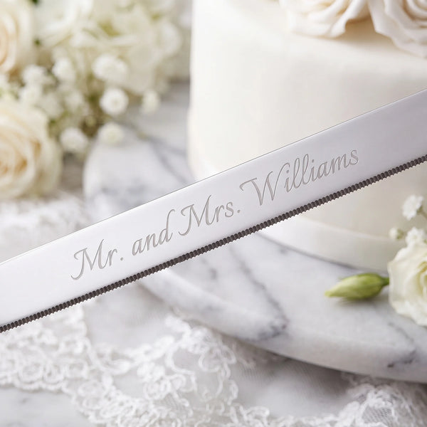 Waterford Lismore Diamond Wedding Cake Knife and Server Set lifetime engraving