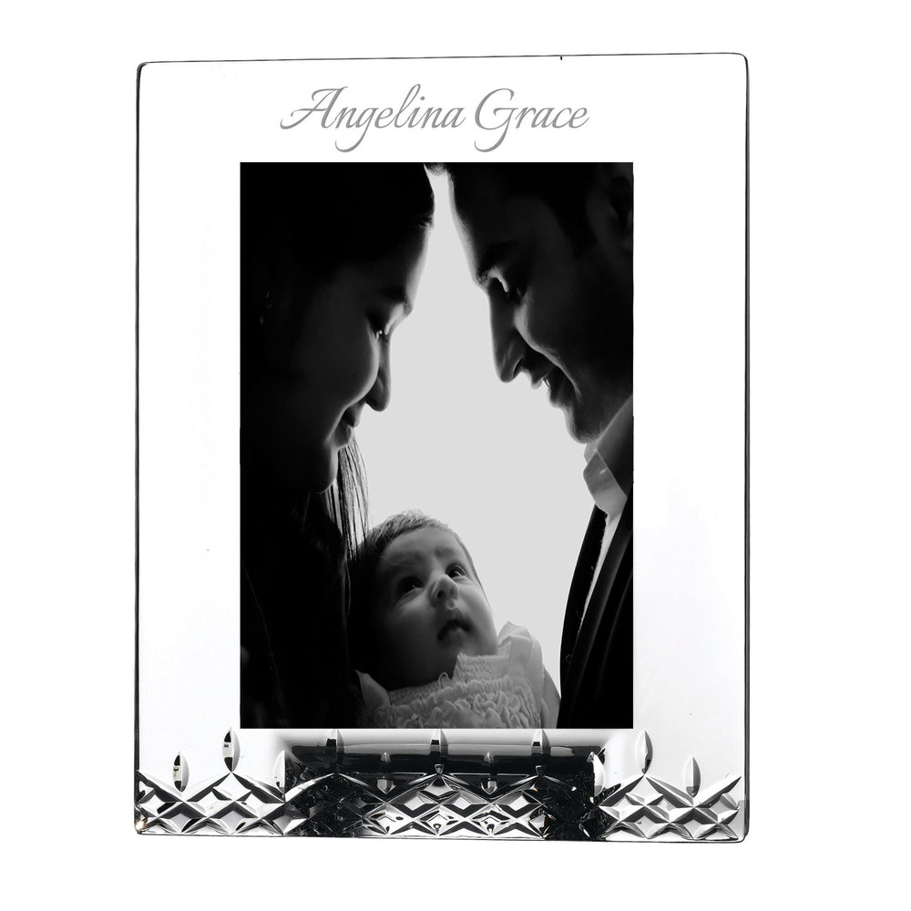 Waterford Lismore Essence Crystal Picture Frame, 5x7 lifetime engraving