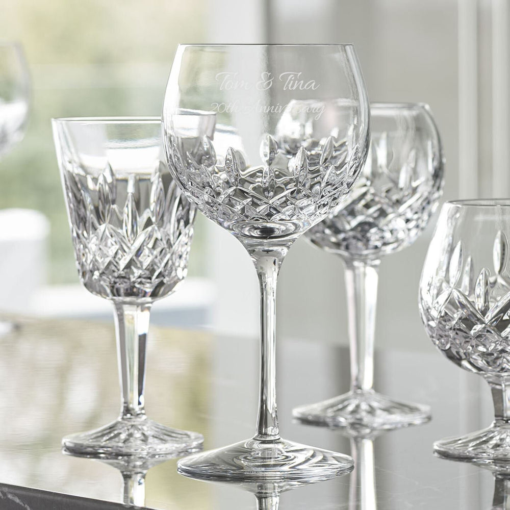 Waterford Lismore Essence Balloon Wine Glasses, Set of 2 lifetime engraving