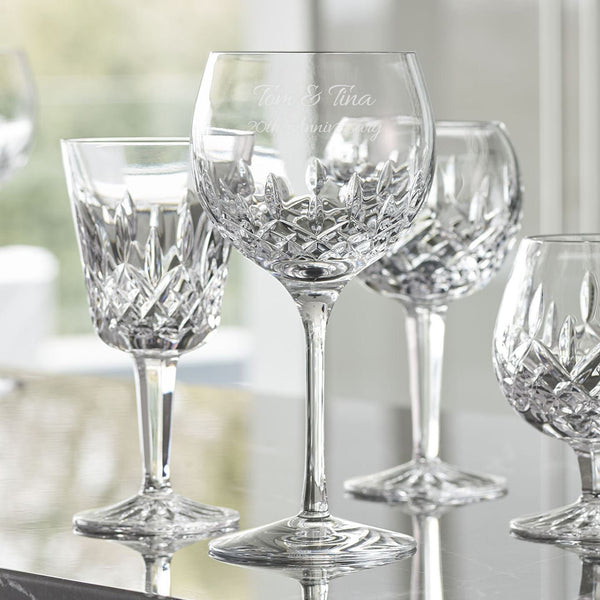 Waterford Lismore Essence Balloon Wine Glasses, Set of 2 lifetime engraving