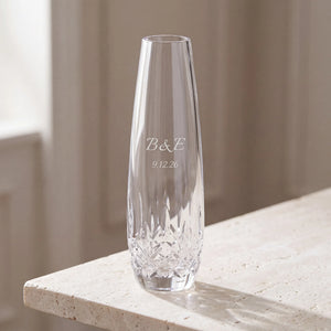 Waterford Lismore Essence Bud Vase, 8" lifetime engraving