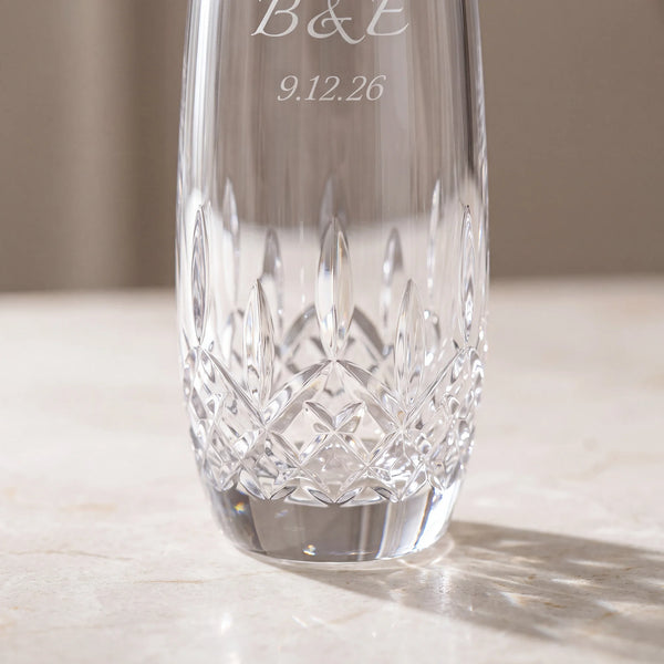 Waterford Lismore Essence Bud Vase, 8" lifetime engraving