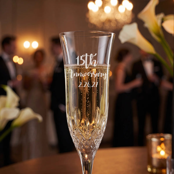 Waterford Lismore Essence Champagne Flute, Single lifetime engraving