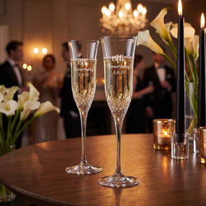 Waterford Lismore Essence Champagne Flute, Single lifetime engraving