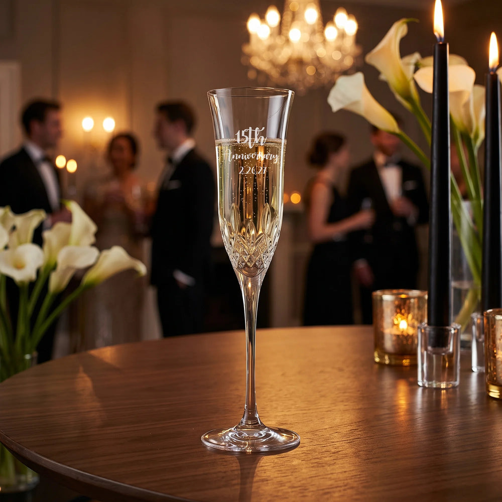 Waterford Lismore Essence Champagne Flute, Single lifetime engraving