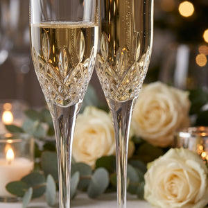 Waterford Lismore Essence Champagne Flutes, 7oz, Set of 2 lifetime engraving