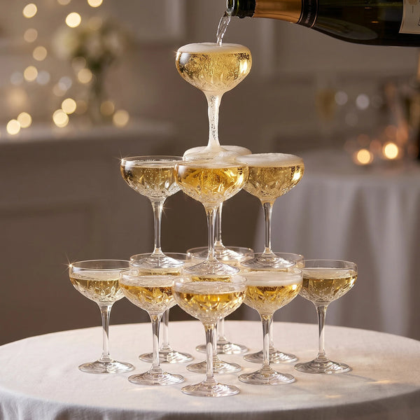 Waterford Lismore Essence Champagne Saucer Glasses, 9oz, Set of 2 lifetime engraving