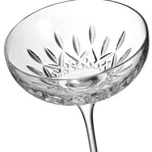 Waterford Lismore Essence Champagne Saucer Glasses, 9oz, Set of 2 lifetime engraving