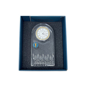 Waterford Personalized Lismore Essence Crystal Desk Clock, Custom Engraved 5.5" Battery Operated Clock for Office, Home Décor lifetime engraving