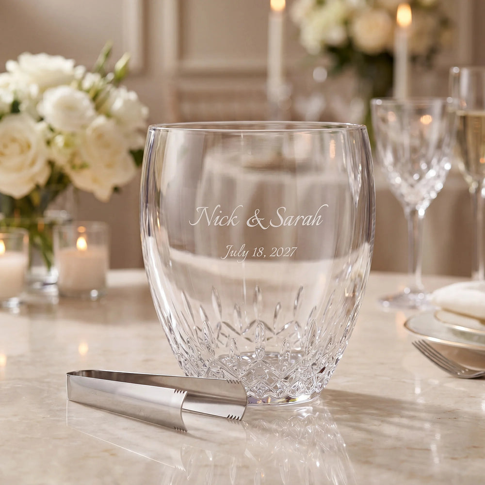 Waterford Lismore Essence Ice Bucket with Tongs, 7"