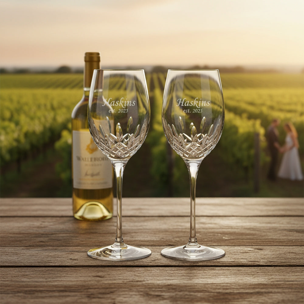 Waterford Lismore Essence White Wine Glasses, 12oz, Set of 2