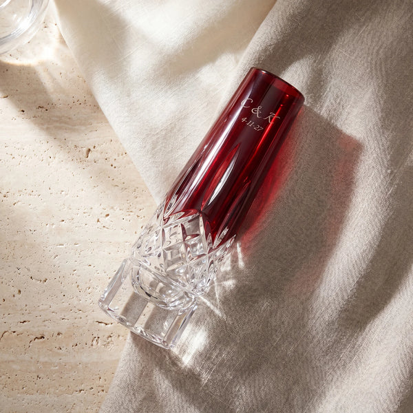 Waterford Lismore Red Bud Vase, 7"