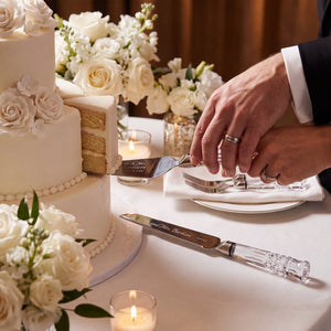 Waterford Lismore Wedding Cake Knife and Server Set lifetime engraving