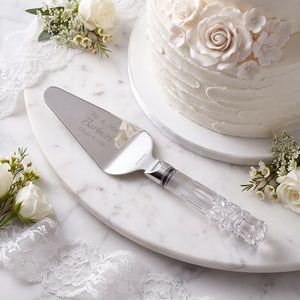 Waterford Lismore Wedding Cake Knife and Server Set lifetime engraving