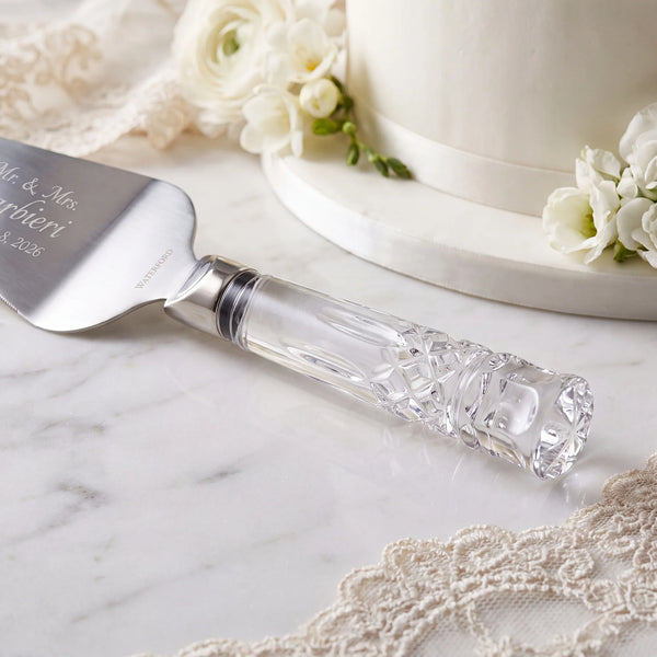 Waterford Lismore Wedding Cake Knife and Server Set lifetime engraving