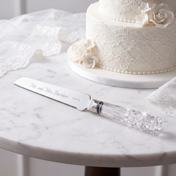 Waterford Lismore Wedding Cake Knife and Server Set lifetime engraving