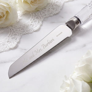 Waterford Lismore Wedding Cake Knife and Server Set lifetime engraving