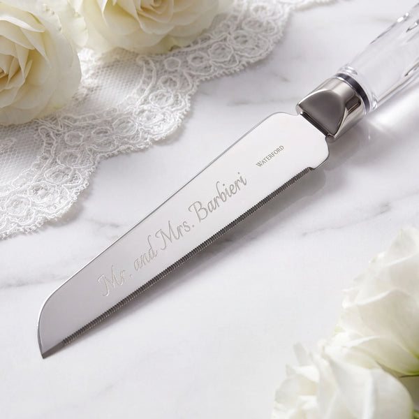 Waterford Lismore Wedding Cake Knife and Server Set lifetime engraving