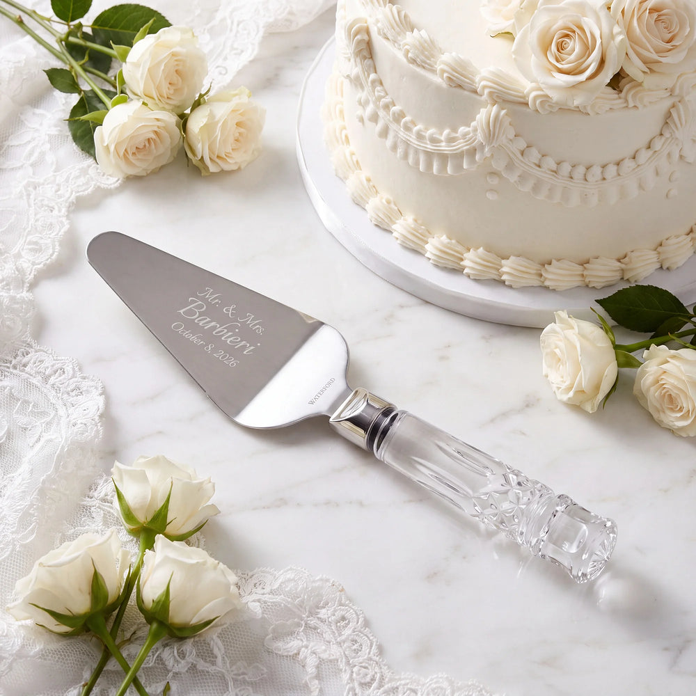 Waterford Lismore Wedding Cake Server, 12" lifetime engraving