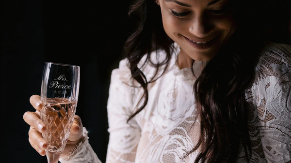 Waterford Crystal Wedding Champagne Flutes, Set of 2 lifetime engraving