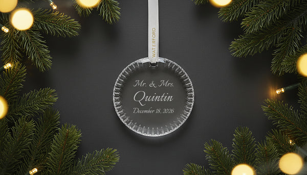 Waterford Round Disc Ornament, 3.2"