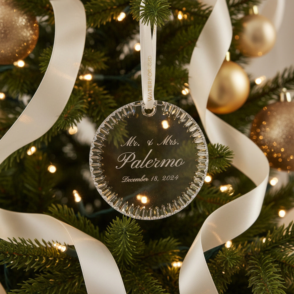 Waterford Round Disc Ornament, 3.2"