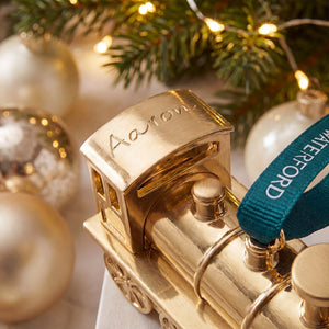 Waterford Steam Train Golden Ornament lifetime engraving