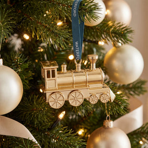 Waterford Steam Train Golden Ornament lifetime engraving