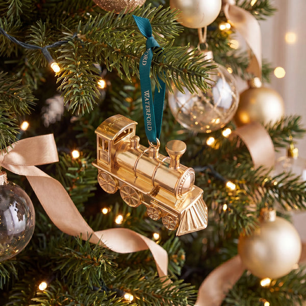 Waterford Steam Train Golden Ornament lifetime engraving
