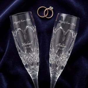 Waterford True Love Champagne Flutes, 8oz, Set of 2