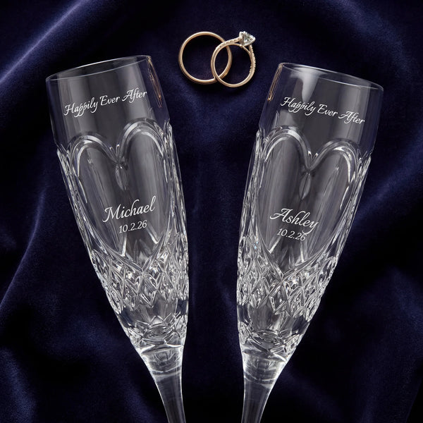 Waterford True Love Champagne Flutes, 8oz, Set of 2