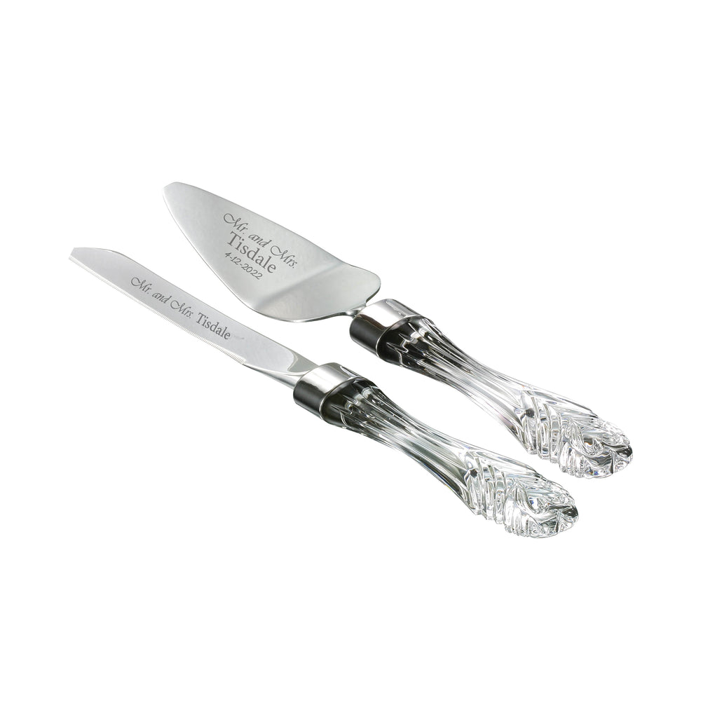 Waterford Wedding Cake Knife and Server Set lifetime engraving
