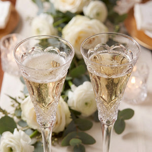 Waterford Wedding Champagne Flutes, 6oz, Set of 2 lifetime engraving