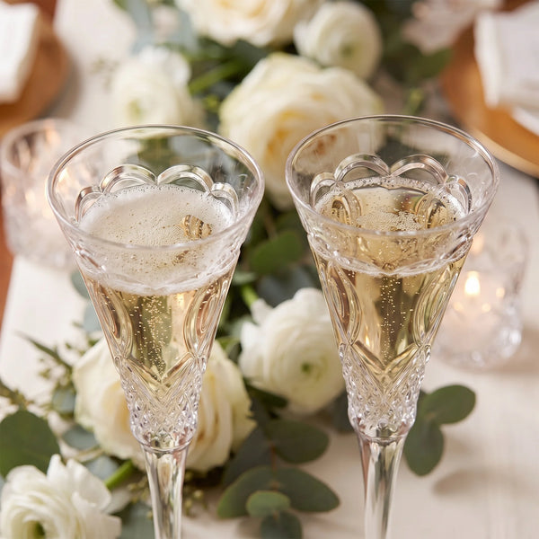 Waterford Wedding Champagne Flutes, 6oz, Set of 2 lifetime engraving